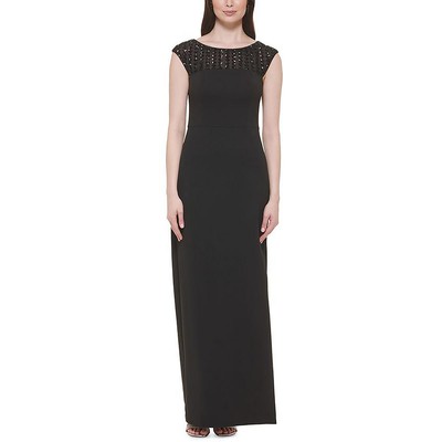 Женское черное вечернее платье полной длины с блестками Vince Camuto, 6 BHFO 2919