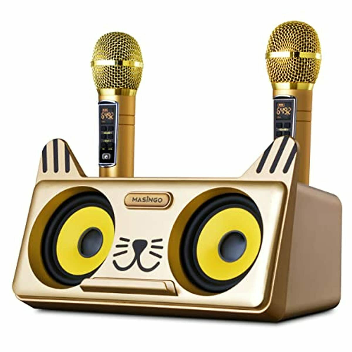 MASINGO Portable Kitty Cat Karaoke Machine for Kids, Children, & Toddlers w/Blue