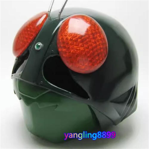 Pre-owned Handmade 1:1 Wearable Kamen Rider Cosplay Helmet Resin Led Model Masked Rider Collect Toy In As Shown