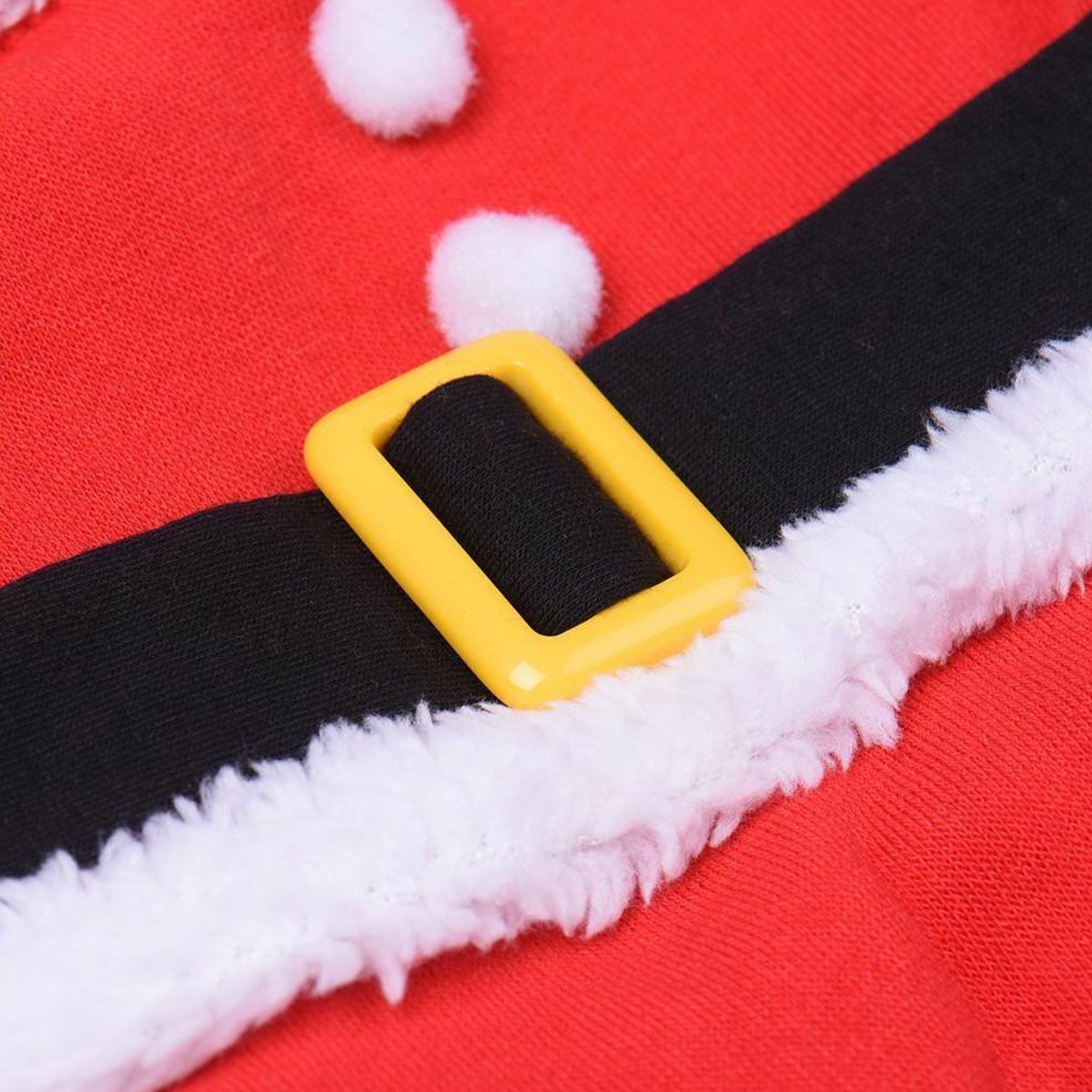 Christmas Santa Claus Costume Dog Cat Suit with Cap Warm Coat Animal Pet Clothes
