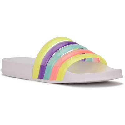 Женские босоножки Nine West Serenity 3, желтые повседневные босоножки-слайды, 5 средних размеров (B, M), BHFO 0903