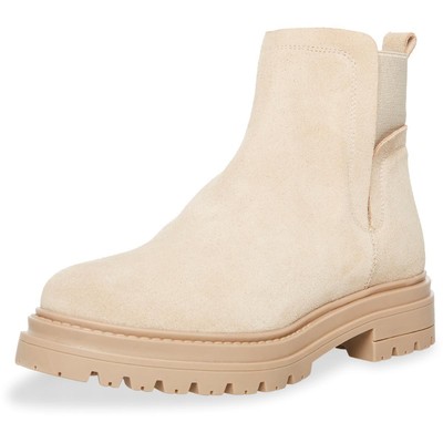 Steve Madden/ женские замшевые ботильоны Moira бежевого цвета, 7 средних размеров (B,M), BHFO 7969