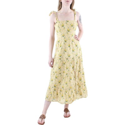 Летний сарафан миди с цветочным принтом Paige Womens Tamika желтого цвета L BHFO 0331