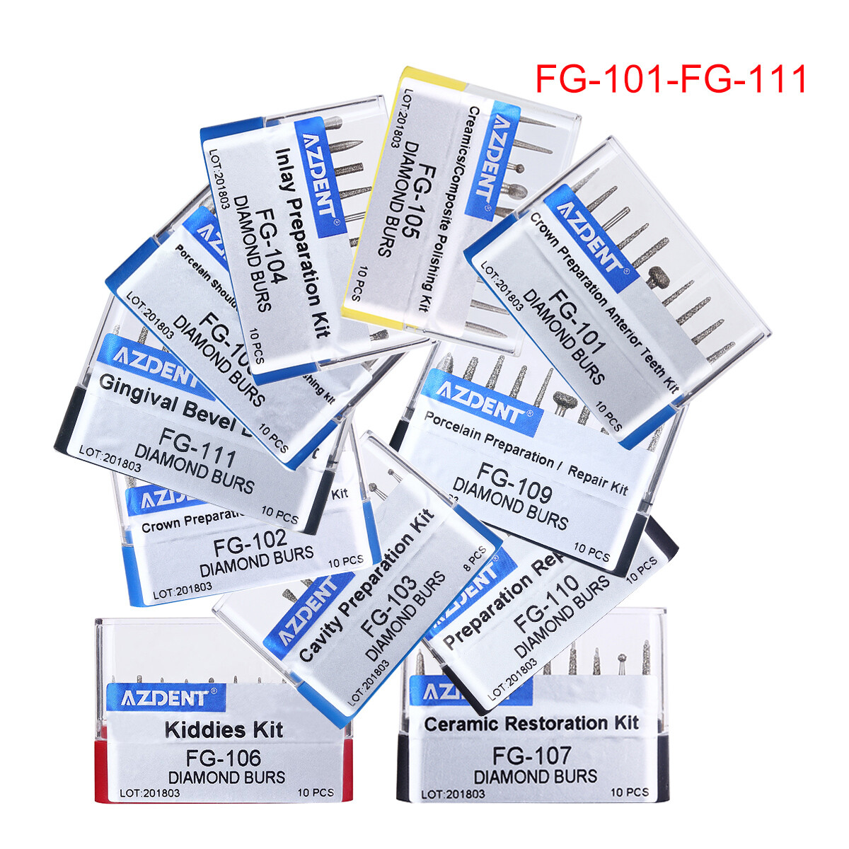 dental Compuesto fresas diamante/pulido para pieza de mano de alta velocidad