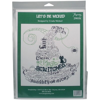 M & R Technologies Let's Be Wicked Counted Cross Stitch Kit-8.5''X8.75'' 14 Count