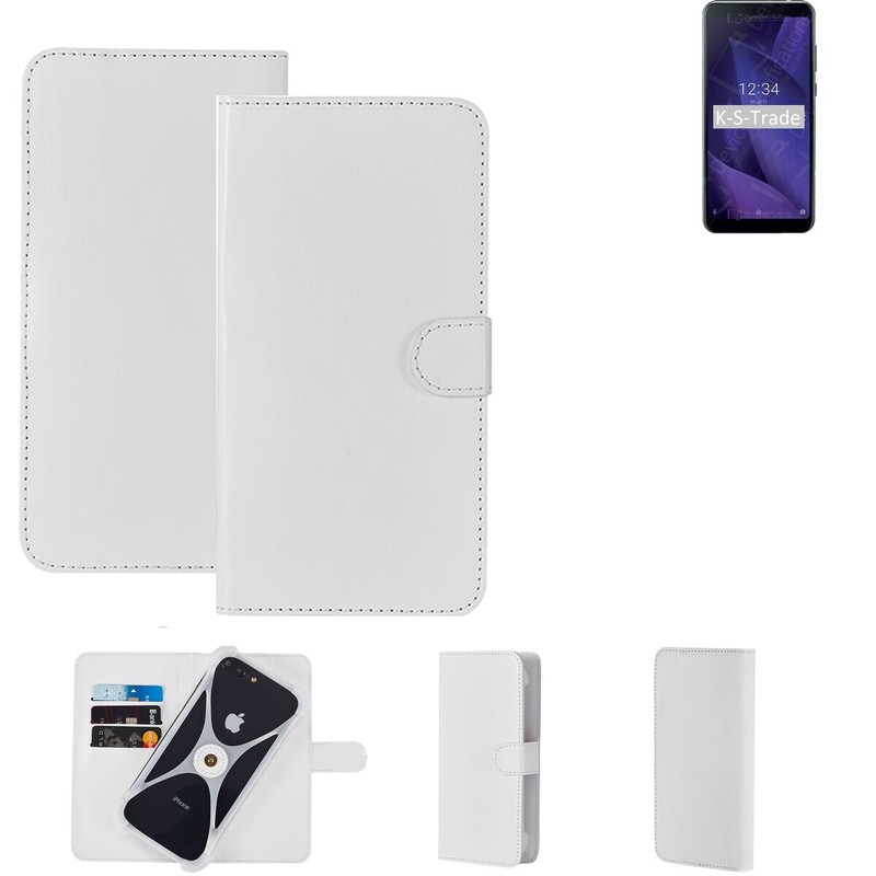 ÃTui Portefeuille Pour Sharp Aquos V Housse Pochette Blanc Parce-Chocs