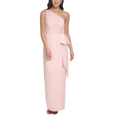 Женское вечернее платье из розового крепа на одно плечо Vince Camuto, 12 BHFO 5682