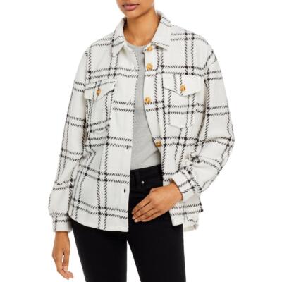 

Женская легкая флисовая куртка-рубашка Inner Circle цвета слоновой кости, пальто  BHFO 6830, Ivory/black, MF6907CXLP0115V