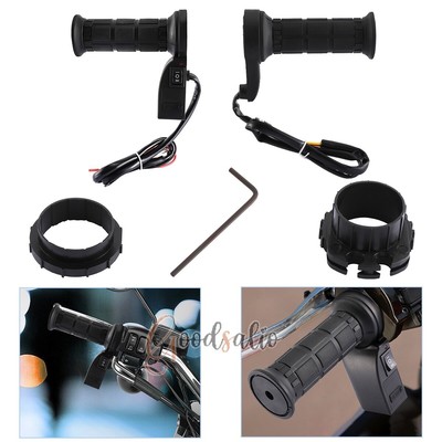 12V Electric Heated Motorcycle Handlebar Hand Heating Warm Grips ATV Universal