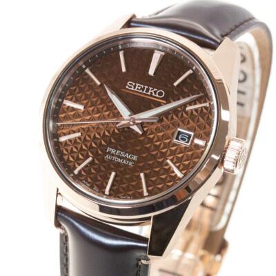 Pre-owned Seiko Presage Sarx080 Mechanical Automatic Men's Watch Brown Leather Band