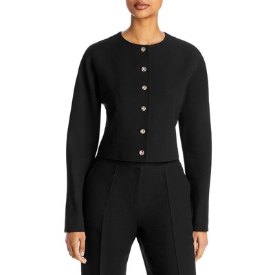Женский шерстяной шелковый блейзер без воротника Lafayette 148 New York BHFO 4133