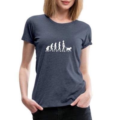 Evolution Labrador Hund Frauchen Frauen Premium Bio T-Shirt