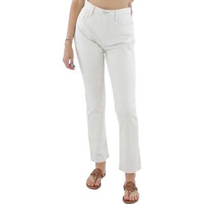 

Женские прямые джинсы Hudson Holly цвета слоновой кости с высокой посадкой  BHFO 0579, Ecru white/tan stitch, Holly