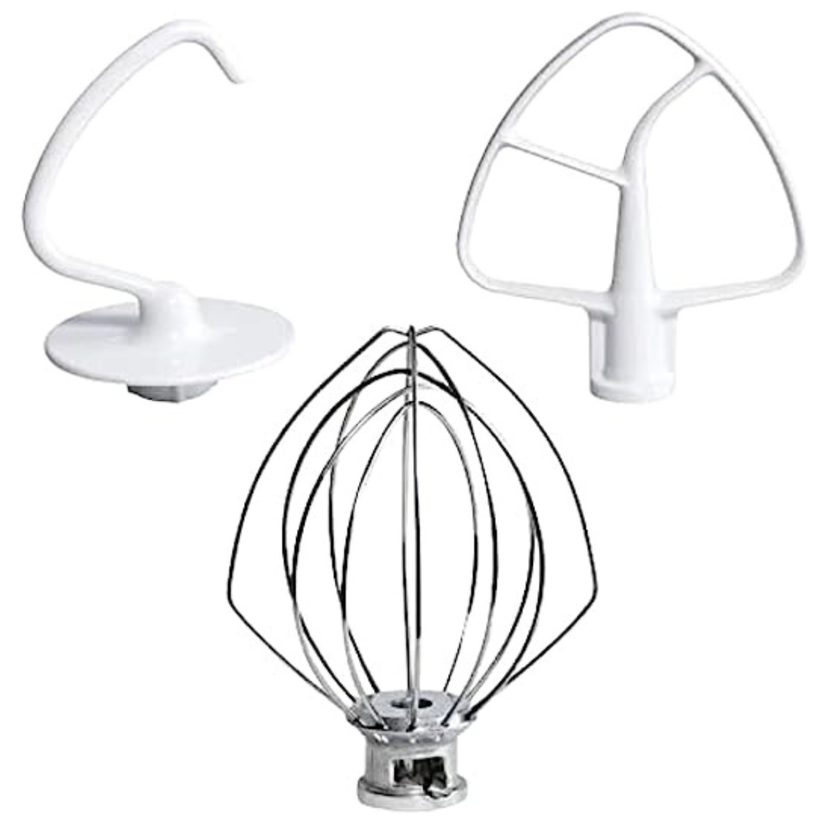 5QT Bowl Lift Tools Beater K5AB,Whisk K5AWW & Hook K5ADH for Kitchenaid Mixer