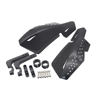 Motorcycle Hand Guard Protector Shield Handlebar Handguards Carbon Fiber Black
