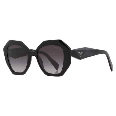 Pre-owned Prada 16ws Sunglasses 1ab5d1 Black 100 Authentic In Gray