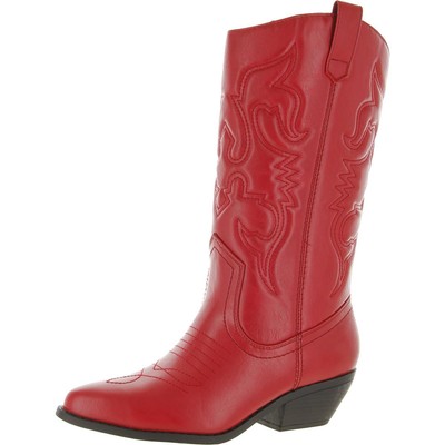 

Soda Womens Reno Red Slip On Cowboy, Western Boots 7.5 Medium (B, M) BHFO 3505, Red stirup, Reno