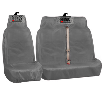FOR VAUXHALL MOVANO - GREY HEAVY DUTY WATERPROOF DURABLE VAN SEAT COVERS 2+1