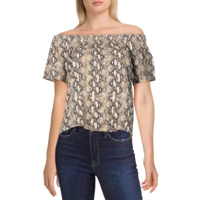 

Женская повседневная рубашка из хлопка с принтом Generation Love Cassidy BHFO 4254, Brown snake
