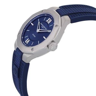 Pre-owned Baume & Mercier Baume Et Mercier Riviera Quartz Blue Dial Ladies Watch M0a10689