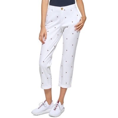 

Женские узкие брюки со средней посадкой и логотипом Tommy Hilfiger BHFO 1401, Bright white multi