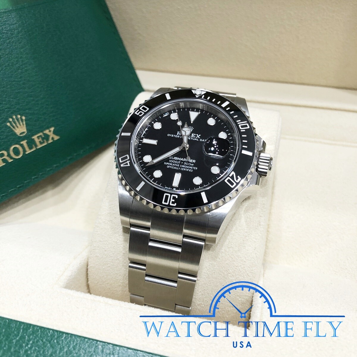 Pre-owned Rolex 126610 Submariner Date 41mm Black Ceramic Bezel Black Dial Stainless Steel