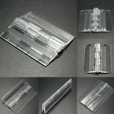 10X Durable Clear Acrylic Plastic Folding Hinges Transparent Perspex Hinge