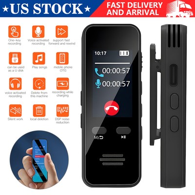 Bluetooth Voice Activated Digital Audio Recorder MP3 Player Noise Cancelling 32G