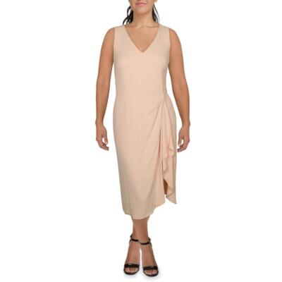 

Женское розовое вечернее платье миди с оборками Lauren Ralph Lauren Savannah  BHFO 6870, Peach
