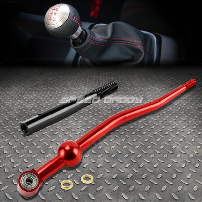 ДВОЙНОЙ ИЗГИБ T6061 MT КРАСНЫЙ КОРОТКОХОДНЫЙ ПЕРЕКЛЮЧАТЕЛЬ ПЕРЕДАЧ + ЧЕРНЫЙ УДЛИНИТЕЛЬ НА 3,5 ДЮЙМА ДЛЯ EK EG EE DC