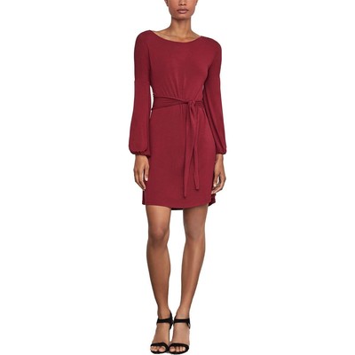 Женское красное трикотажное мини-платье А-силуэта BCBGMAXAZRIA с запахом S BHFO 4501