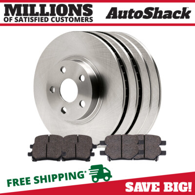 Front & Rear Brake Rotors & Pads for Chevy Malibu Pontiac G6 G5 Saturn Aura 2.4L