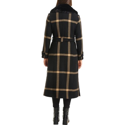 Pre-owned Vince Camuto Womens Wool Blend Cozy Walker Coat Outerwear Plus Bhfo 7540 In Black