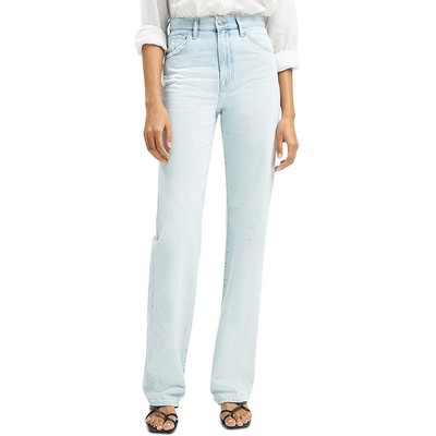 7 For All Mankind Женские синие потертые джинсы зауженного кроя с высокой посадкой 25 BHFO 5255