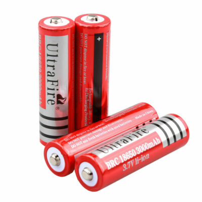 Rechargeable Battery 3.7V Button Top 3000mAh Lithium Battery Cell for Flashlight