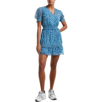 French Connection Womens Billi Recy Hallie Printed Short Mini Dress BHFO 3705