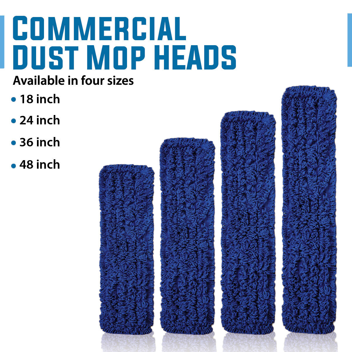 Microfiber Dust Mop Replacement Head, Washable Commercial Heavy Duty Mop Refills