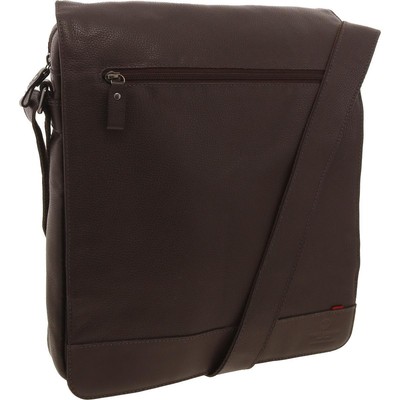 Мужская коричневая кожаная сумка-мессенджер Marc Joseph O/S BHFO 8629 из натуральной кожи