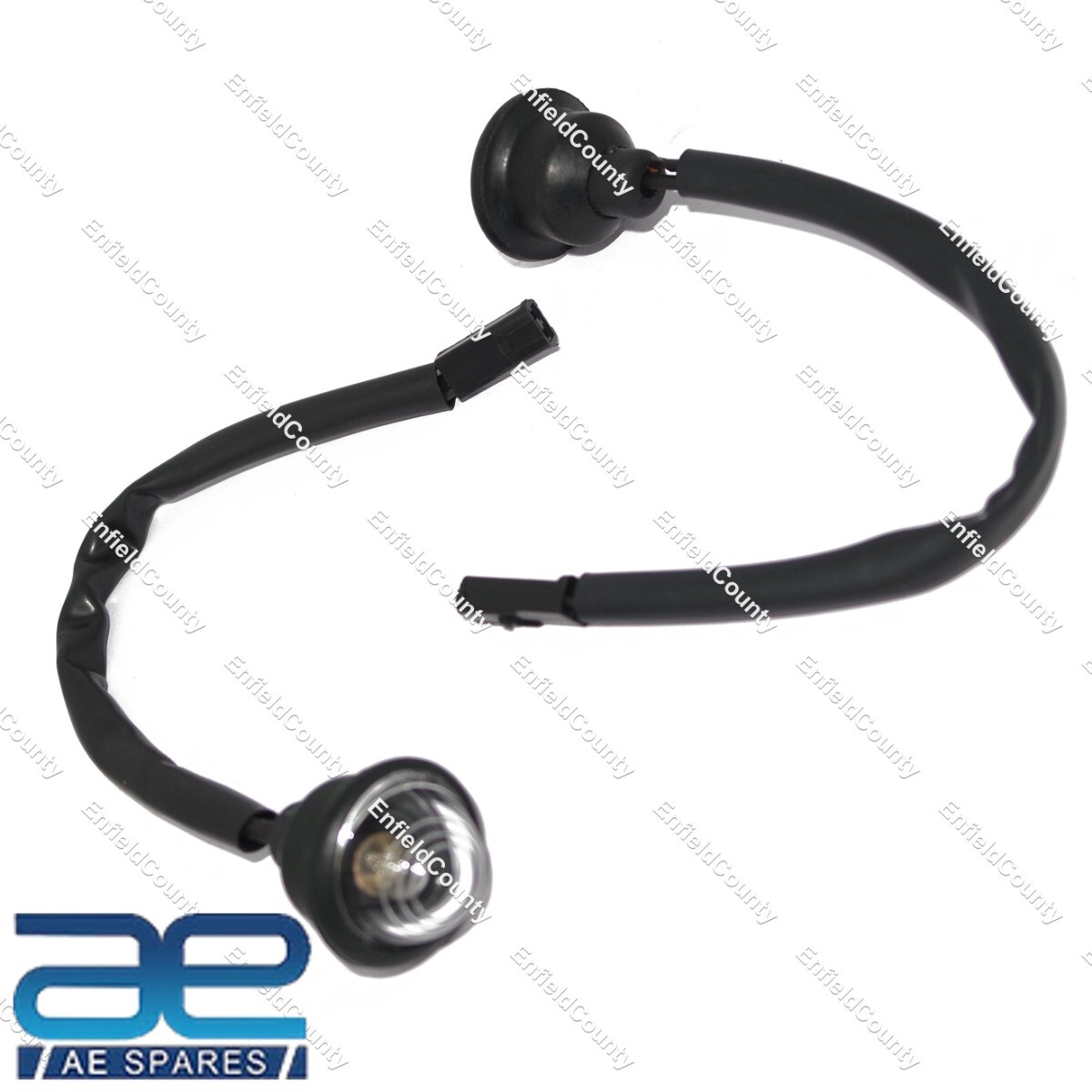 WHITE PILOT PARKING LIGHT WITH CHROME RIMS FOR ROYAL ENFIELD BULLET CLASSIC 