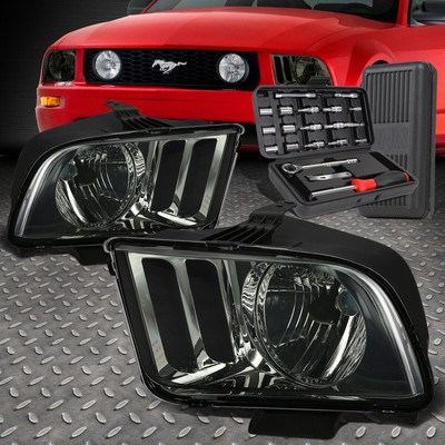 ДЛЯ 05-09 FORD MUSTANG S197 ЗАКОПЧЕННЫЙ КОРПУС ПРОЗРАЧНЫХ БОКОВЫХ ФАР + НАБОР ИНСТРУМЕНТОВ