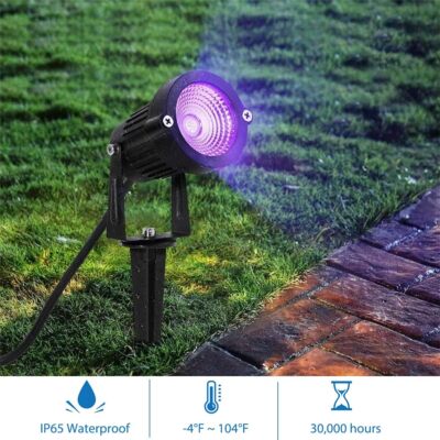 Halloween Blacklight Spotlight 10W Purple LED IP65 Waterproof Outdoor Landscape