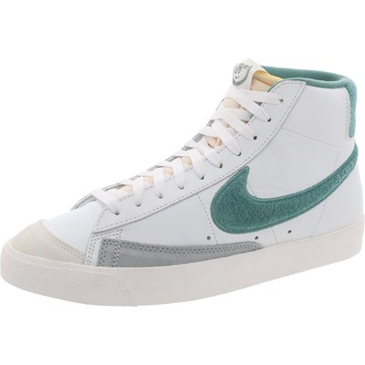 Nike Mens BLAZER MID 77 PRM Белые кроссовки с высоким берцем 10 Medium (D) BHFO 9373
