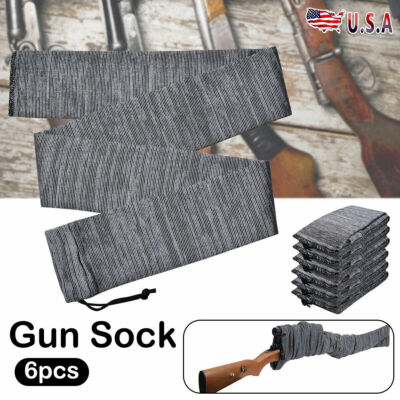 6Pcs Silicone Treated Cover Gun Sock Protection Storge Sleeve Up To 55'' US Ship