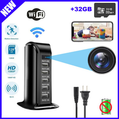 Hidden WiFi Camera Plug USB Charger Security Recorder Motion Senser Micro Camera