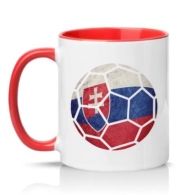 Slovakia Football Flag Unisex 11oz Ceramic Mug Slovak Soccer Sports Fan Gift