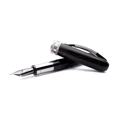 Visconti Rembrandt-S Fountain Pen Black Resin Ruthenium Finish Fine KP10-27-FPF