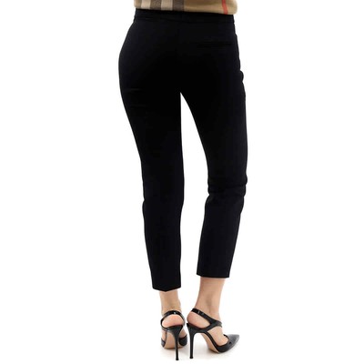 Pre-owned Alexander Mcqueen Black Wool And Silk Blend Crop Trousers