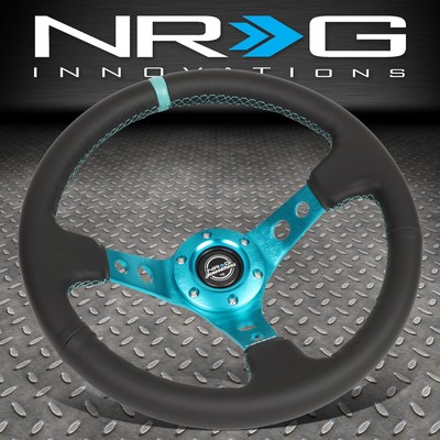 NRG INNOVATIONS RST-006TL 350 ММ АЛЮМИНИЕВЫЙ РУЛЬ С 3 ГЛУБОКИМИ ТАРЕЛКАМИ, КОЖАНОЕ РУЛЕВОЕ КОЛЕСО
