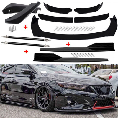 For Nissan Maxima Front Bumper Lip Chin Spoiler Body Kit Splitter Side Skirt