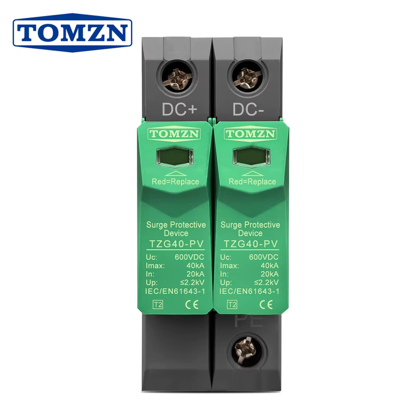 SPD DC 500V 600V 800V 1000V 20KA~40KA House Surge Protector Protective Low-volt